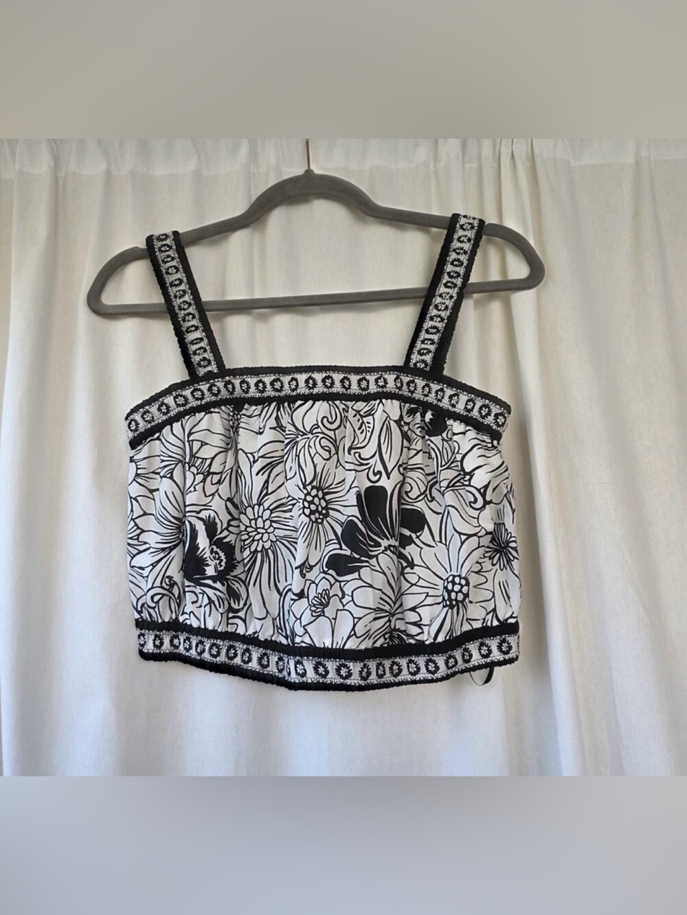 Japna Black and White Floral Midi Two-Piece Set - Picture 7 of 10